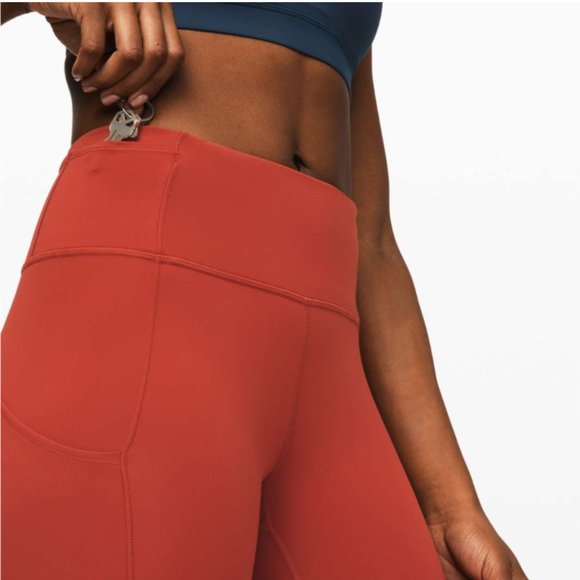 Lululemon Fast and Free Crop II Magma 4 - Picture 6 of 16